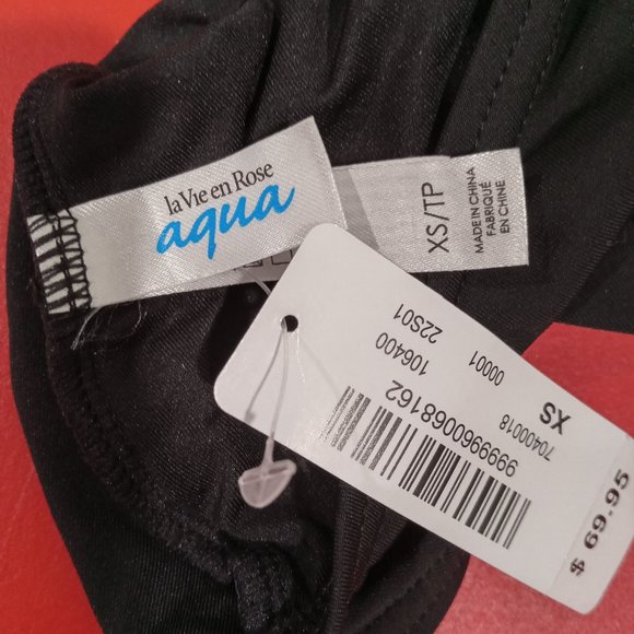 La Vie En Rose black & white one piece swim suit size XS NWT - Picture 6 of 6